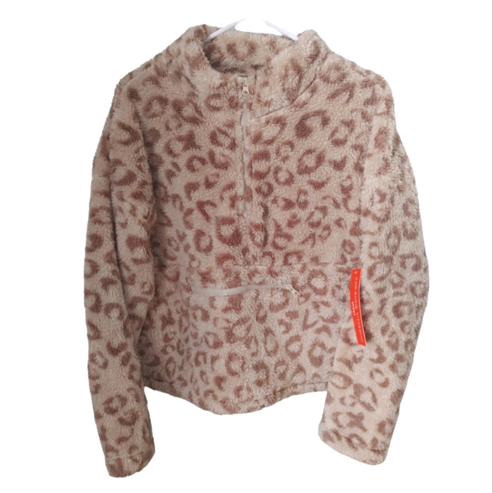 New! Adrienne Vittadini Sport Faux Fur with Kangaroo Pocket
